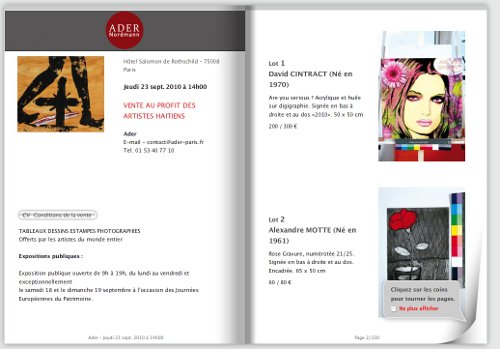 Catalogue des ventes Haïti Action Artistes